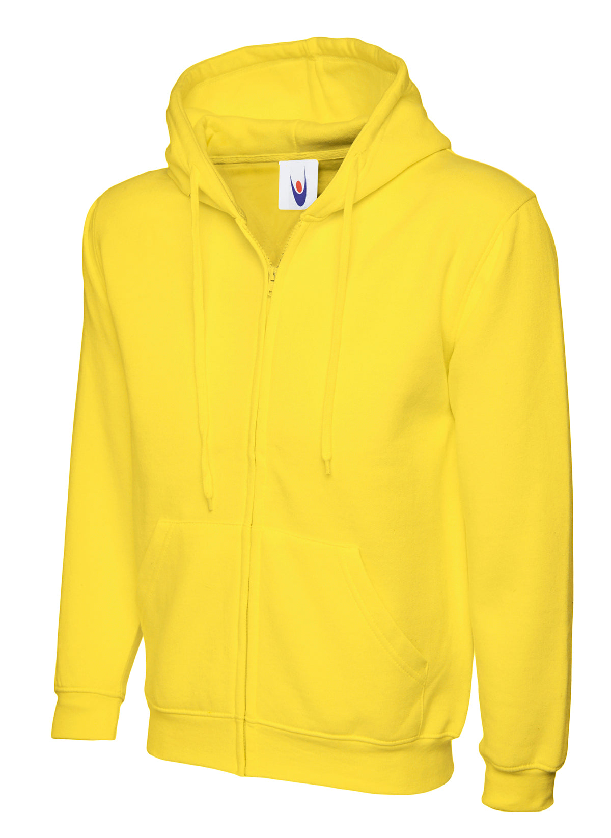 Adults Classic Full Zip Hooded Sweatshirt - Yellow