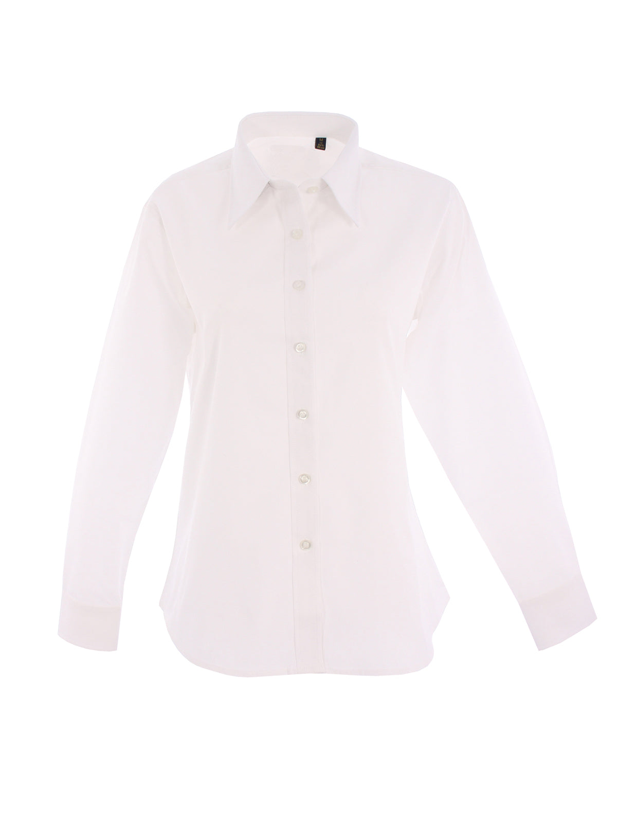 Ladies Pinpoint Oxford Full Sleeve Shirt - White