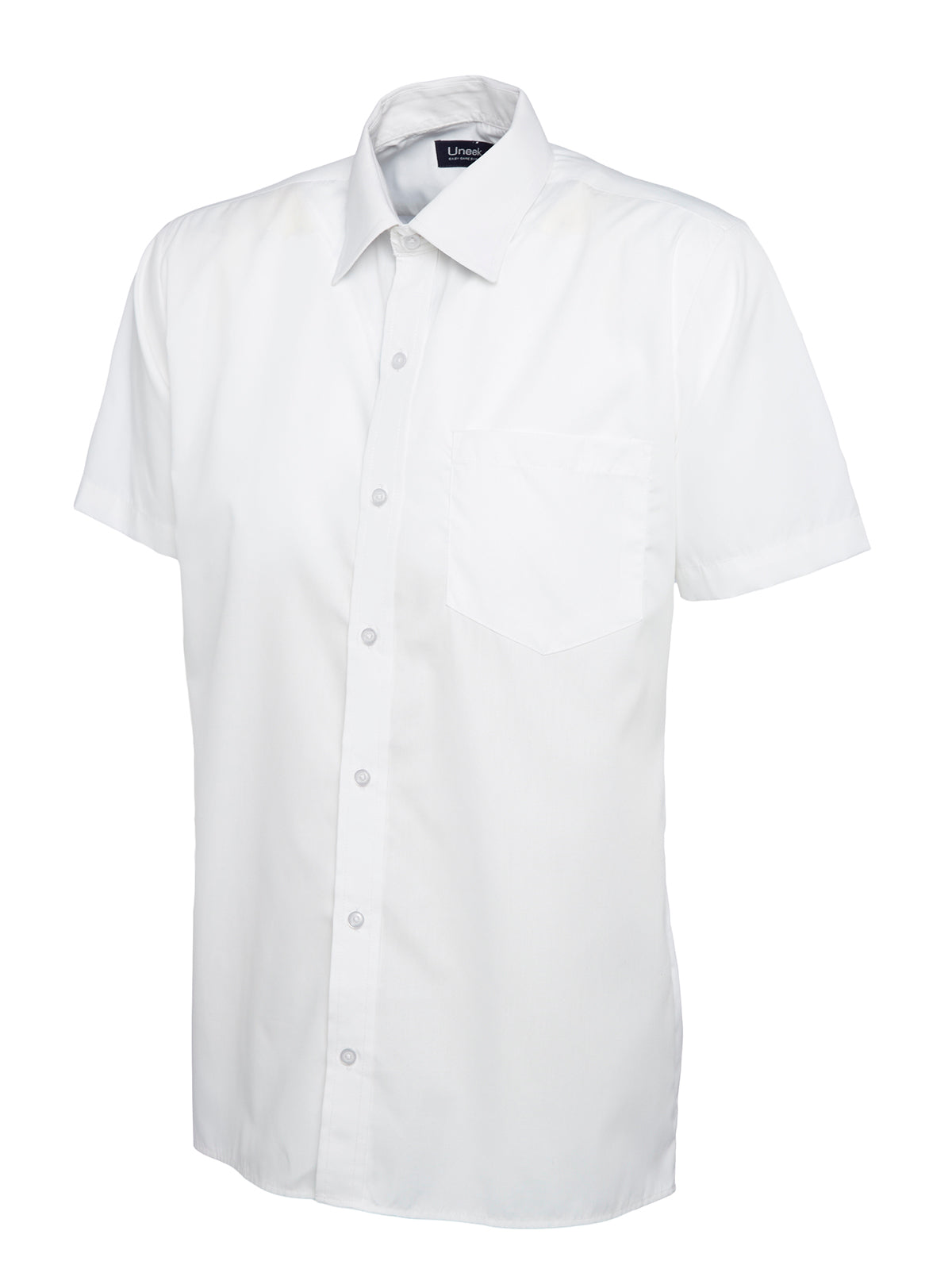 Mens Poplin Half Sleeve Shirt - White