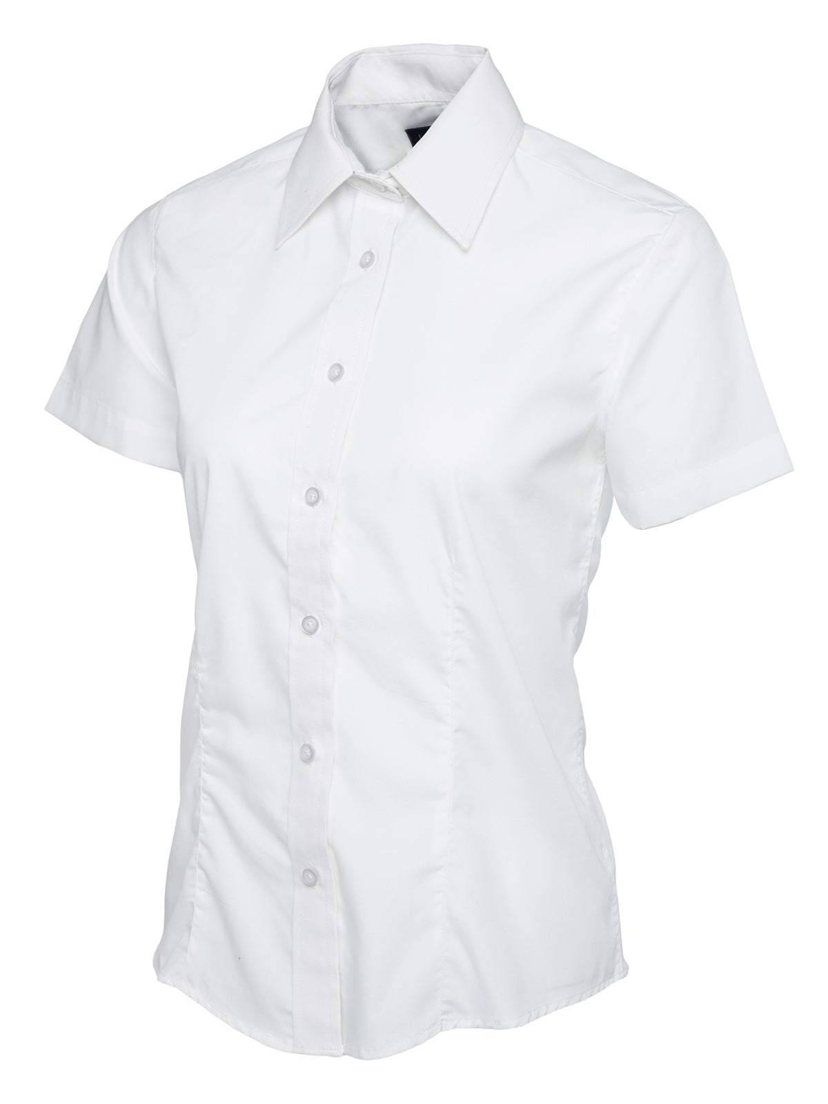 Ladies Poplin Half Sleeve Shirt - White