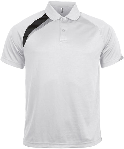 Adults' short-sleeved sports polo shirt