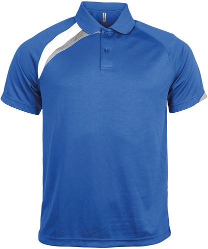 Adults' short-sleeved sports polo shirt