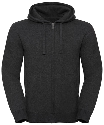 Authentic melange zipped hood sweatshirt