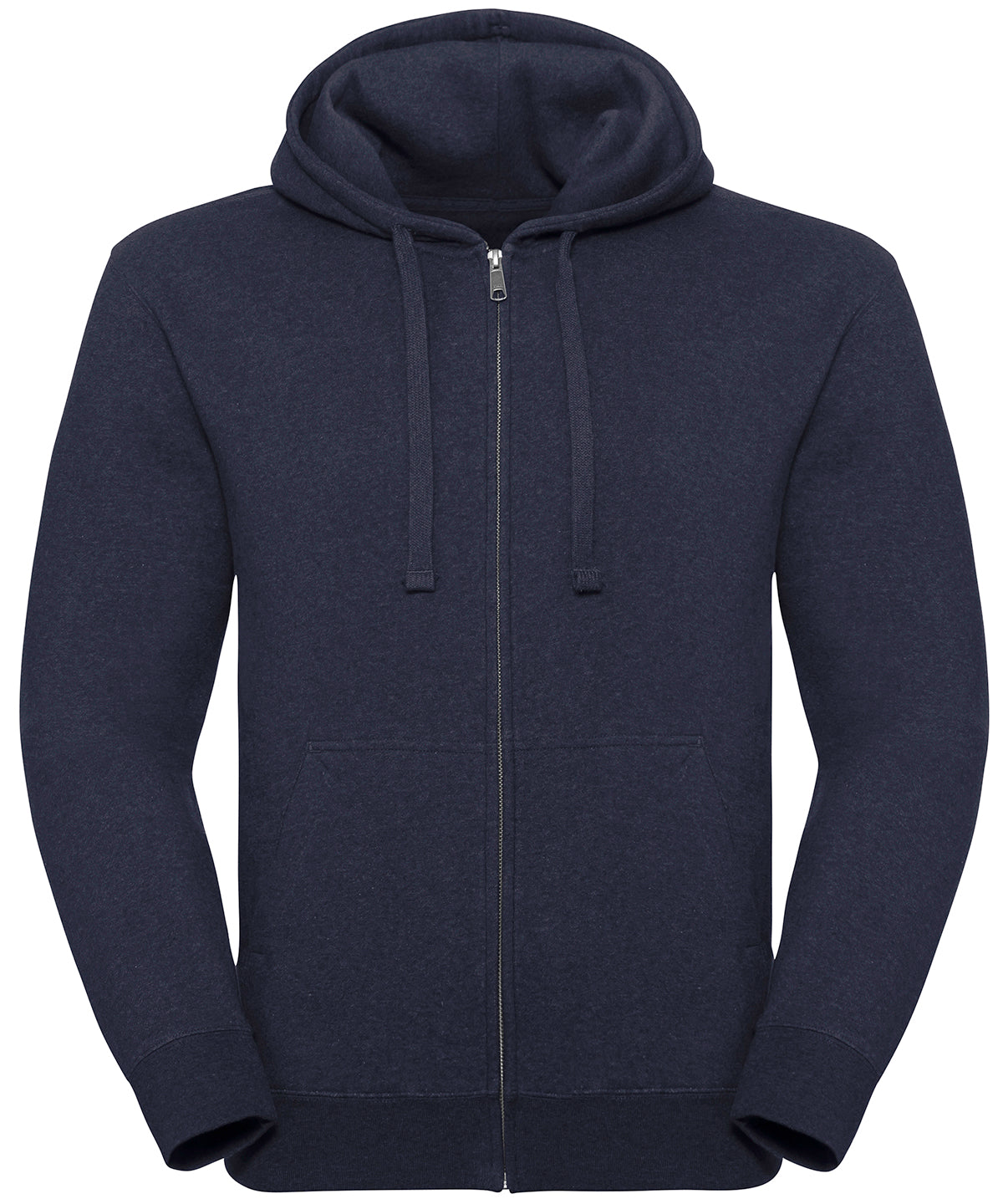 Authentic melange zipped hood sweatshirt