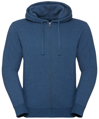 Authentic melange zipped hood sweatshirt