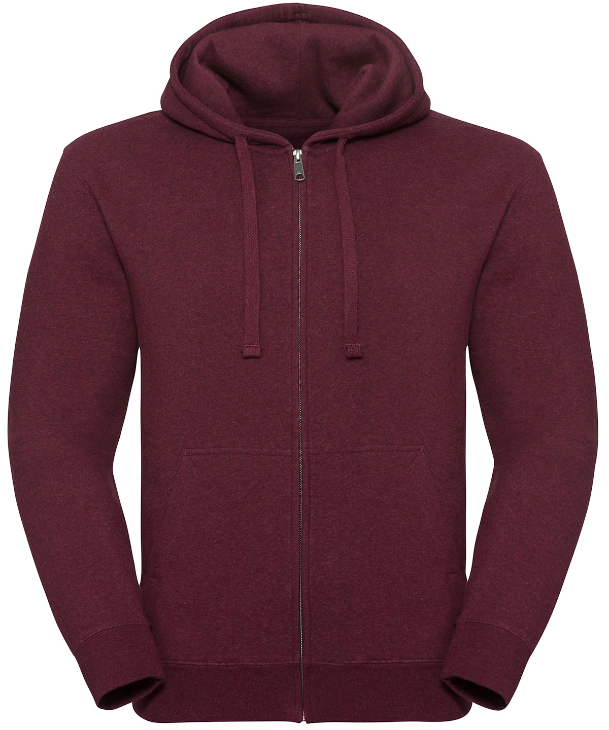 Authentic melange zipped hood sweatshirt