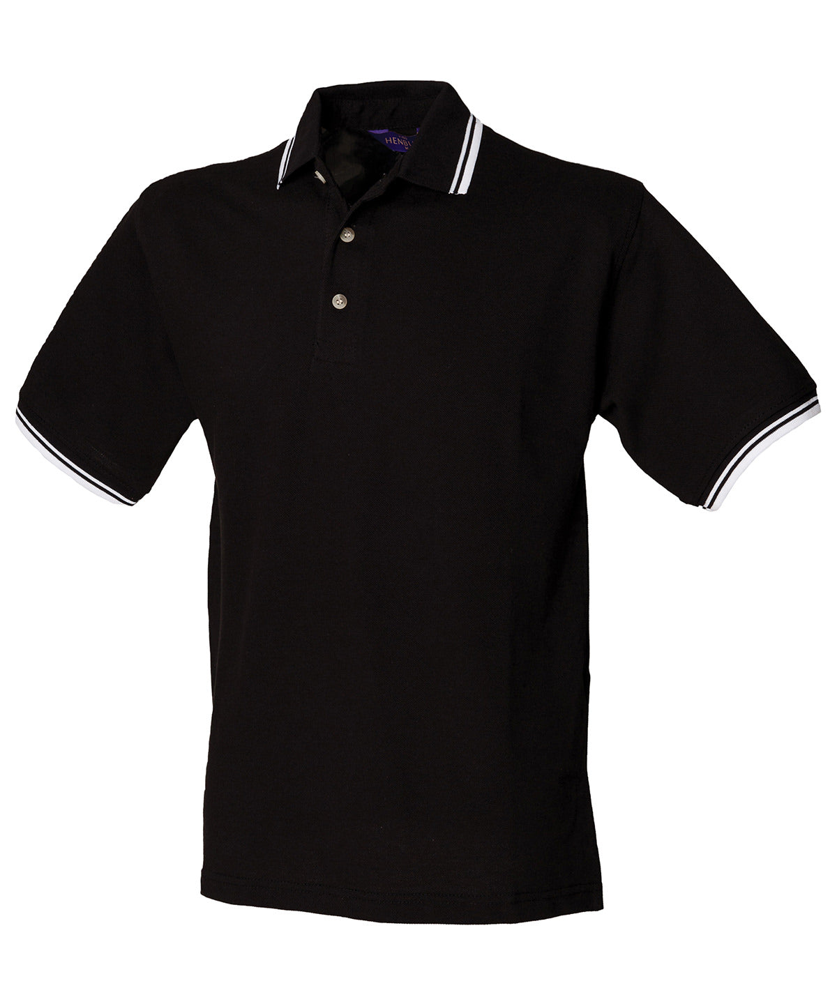 Double tipped collar and cuff polo shirt