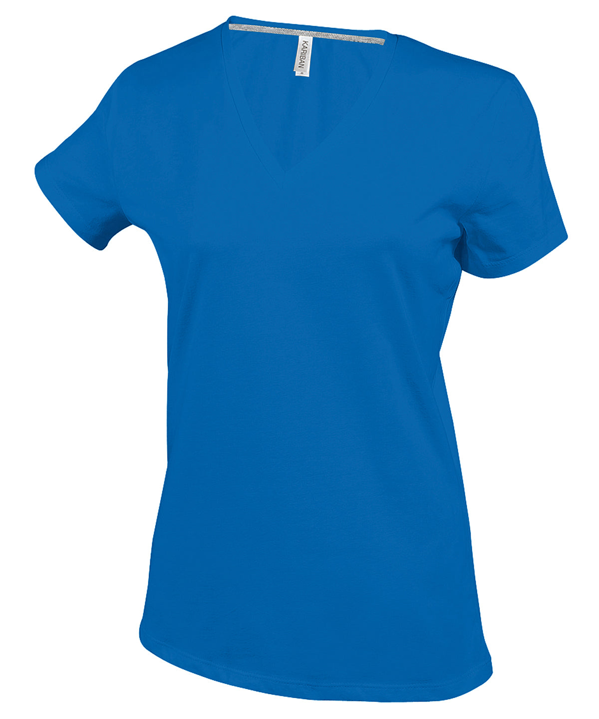 Ladies' short-sleeved V-neck T-shirt KB381