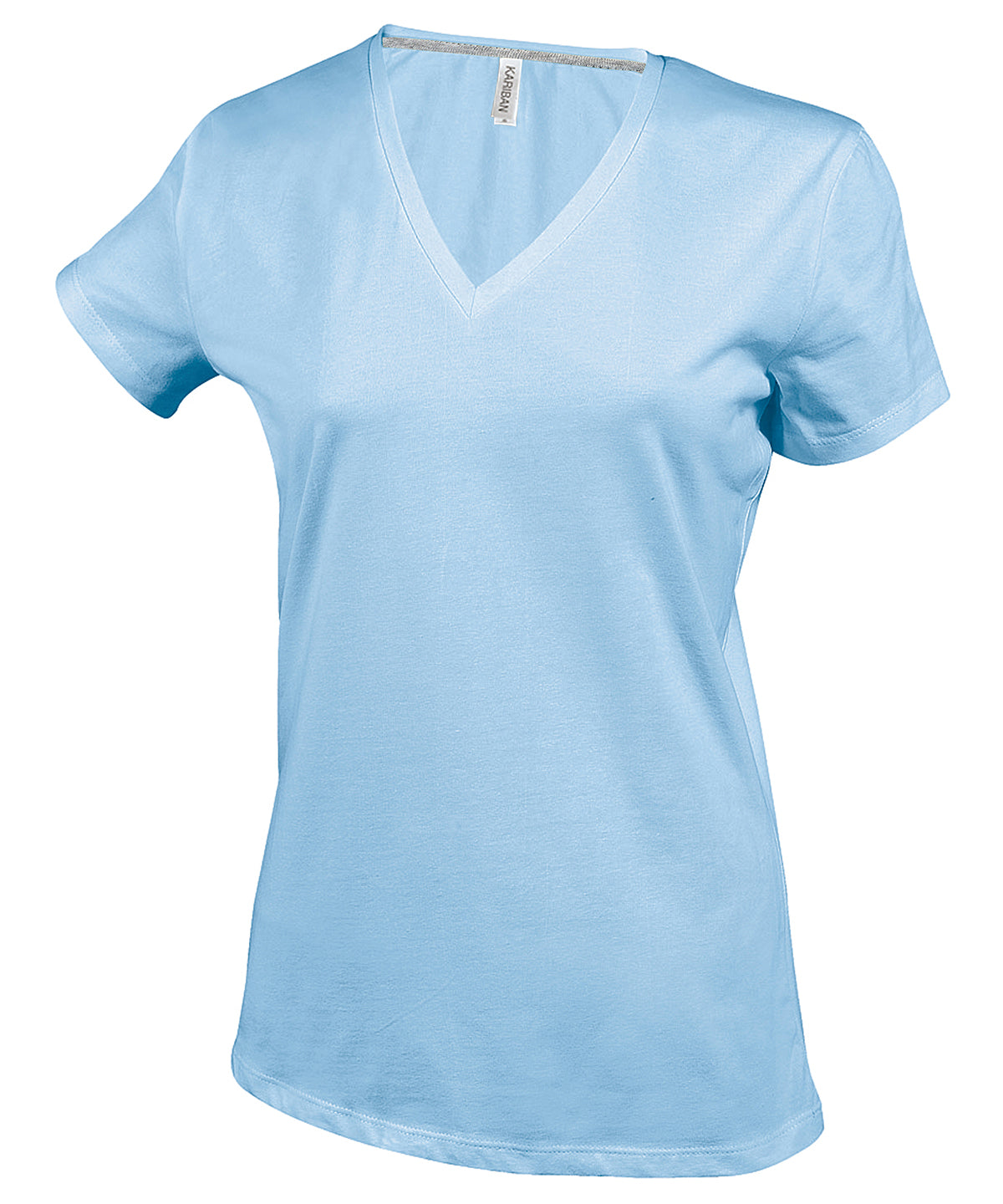 Ladies' short-sleeved V-neck T-shirt KB381