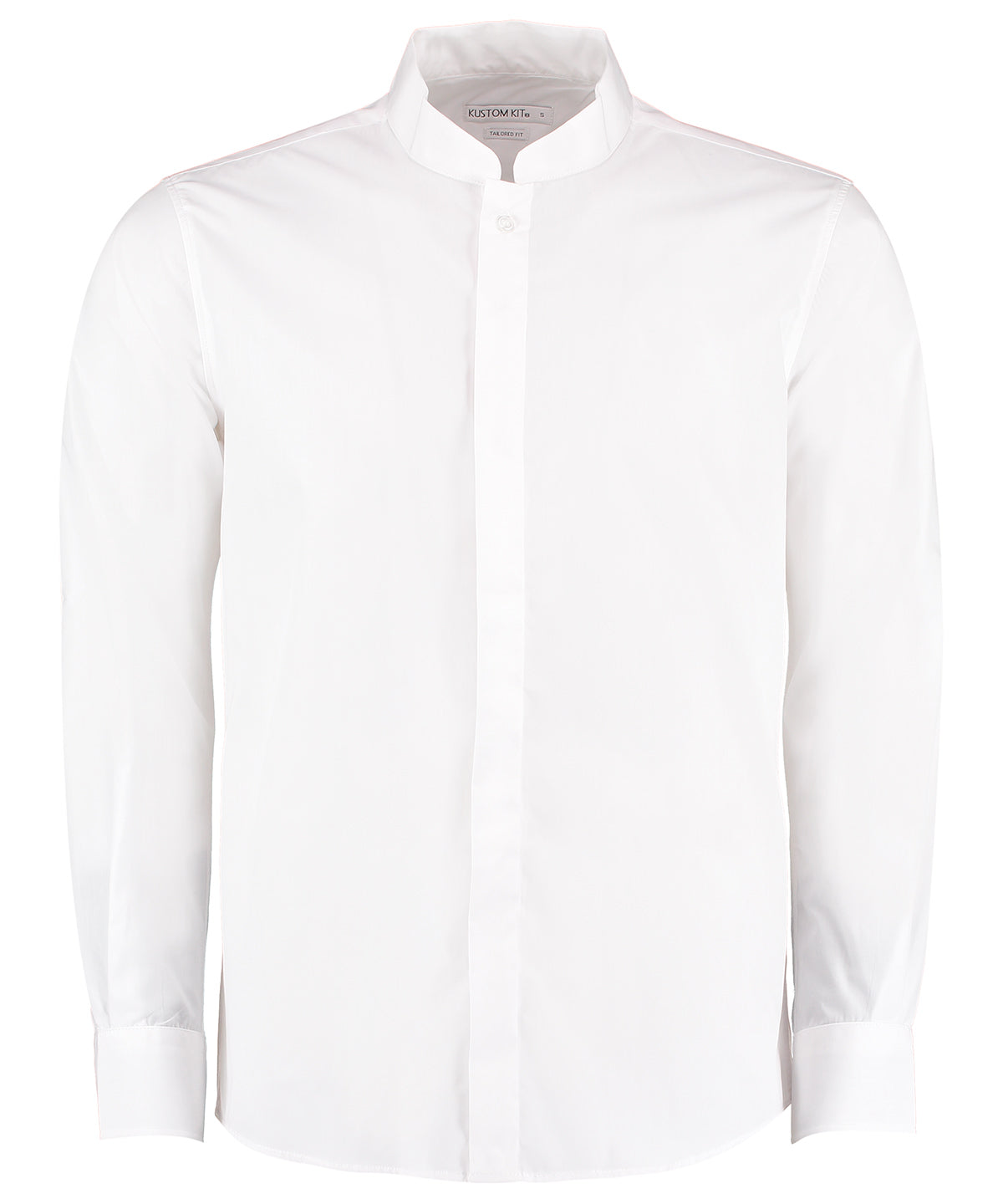 Mandarin collar shirt long-sleeved