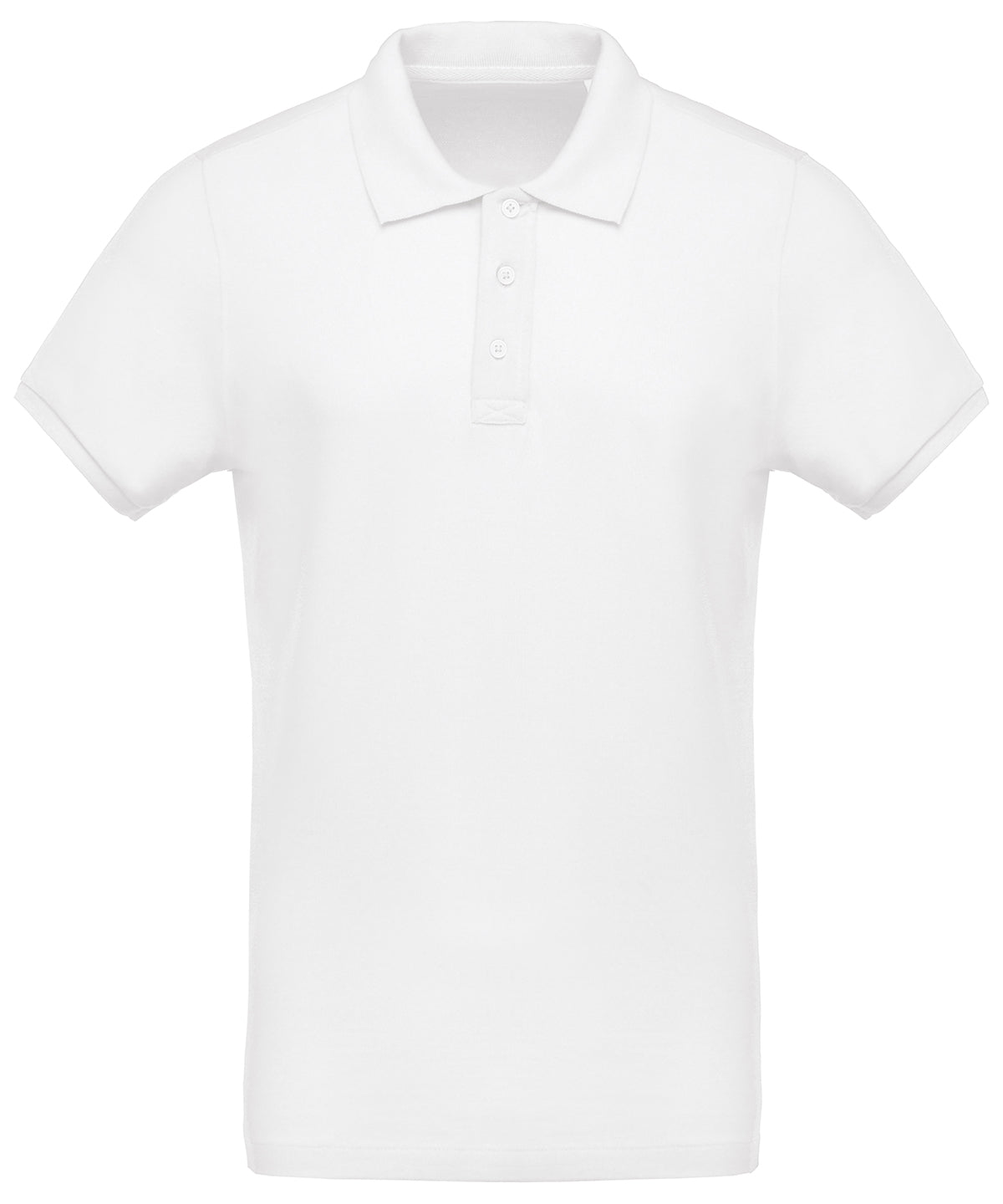 Men's organic piqué short-sleeved polo shirt