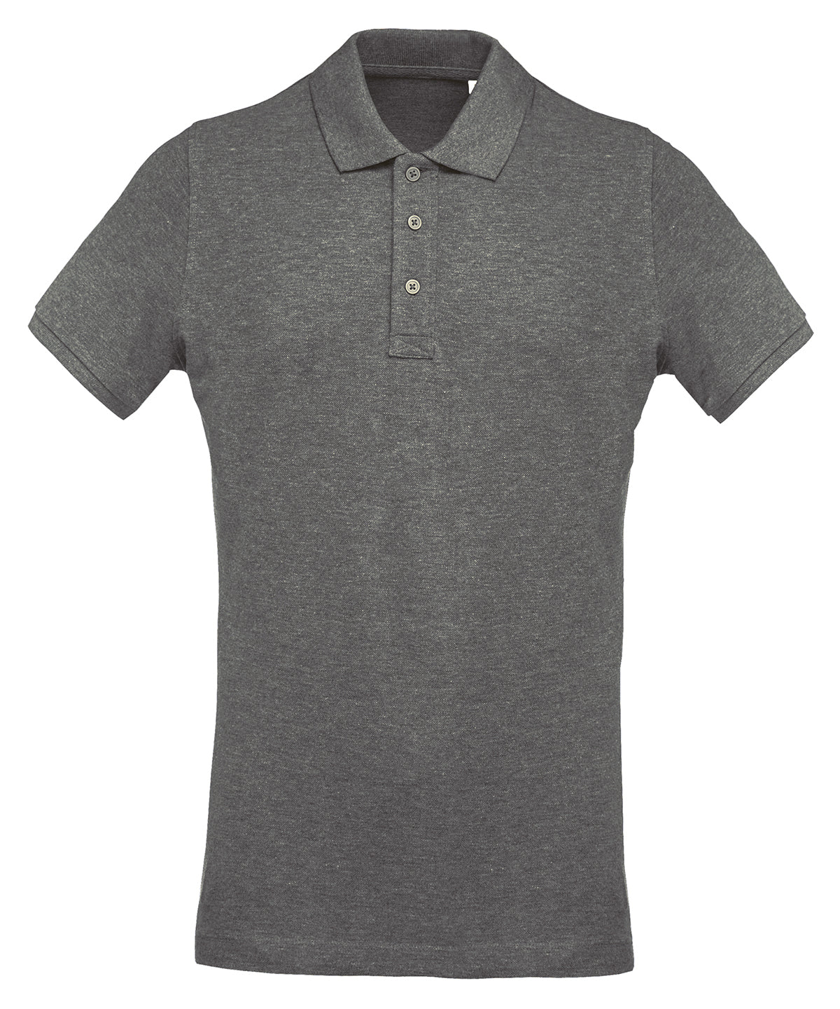 Men's organic piqué short-sleeved polo shirt