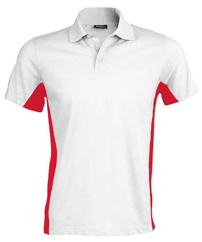 Flags short sleeve bi-colour polo shirt