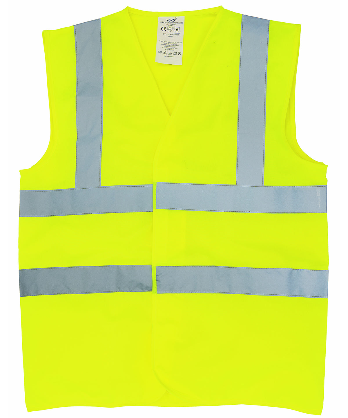 Flame-retardant hi-vis sleeveless waistcoat