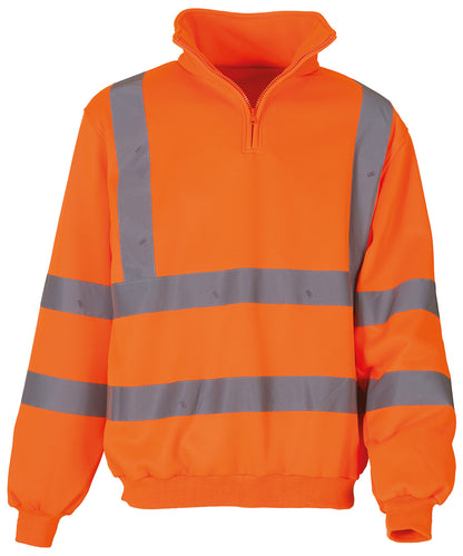 Hi-vis ¼ zip sweatshirt