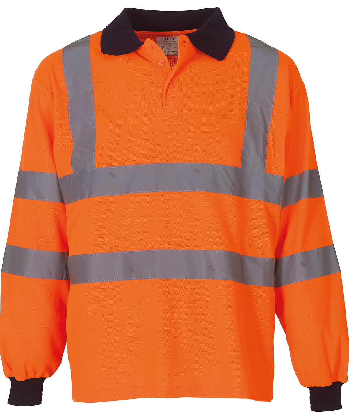 Hi-vis long sleeve polo