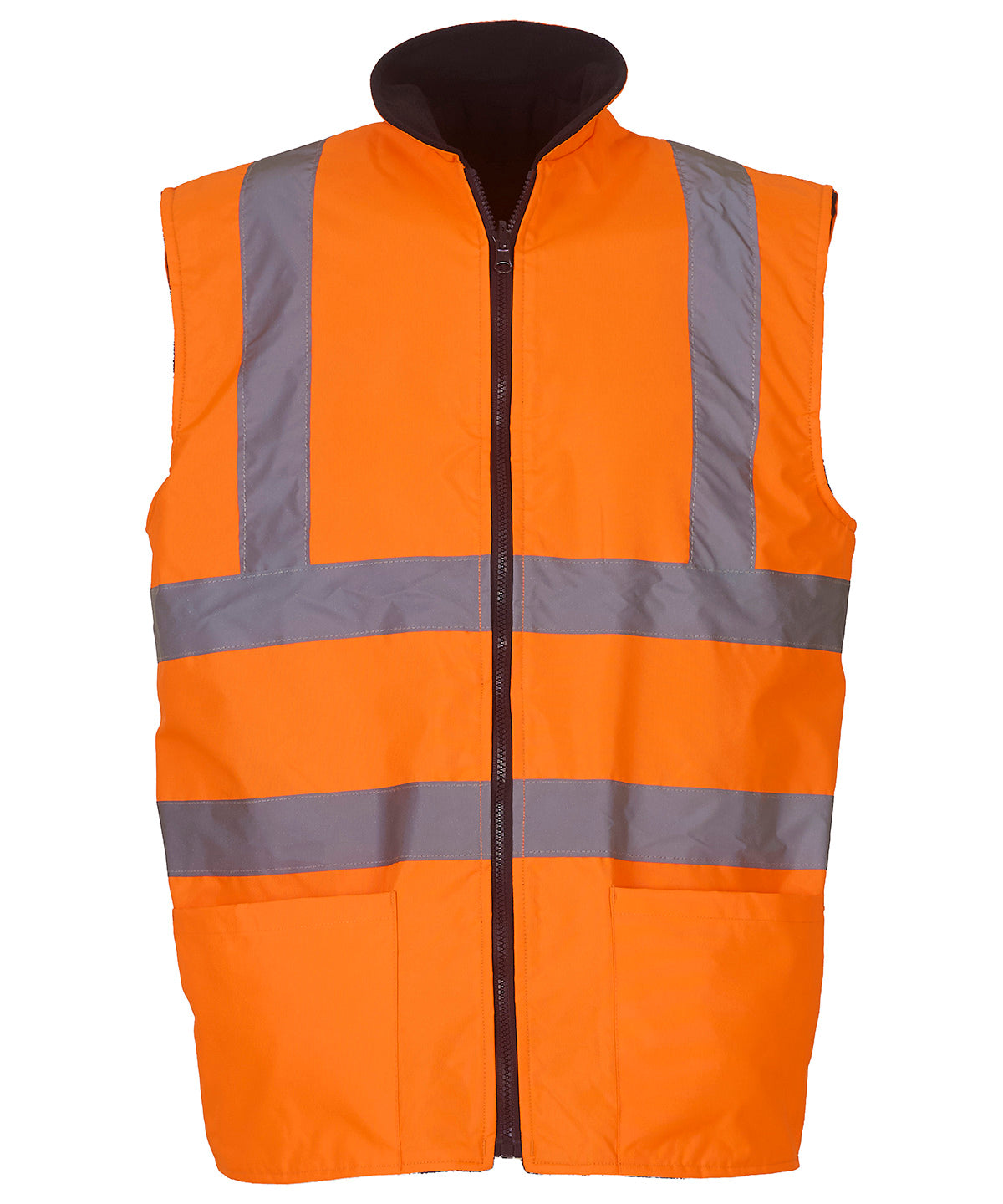 Hi-vis reversible fleece bodywarmer