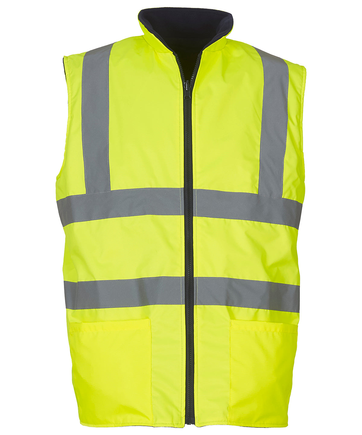 Hi-vis reversible fleece bodywarmer