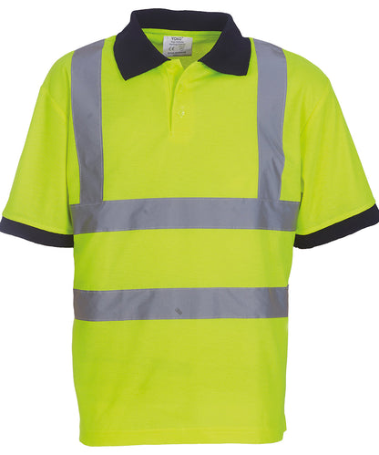 Hi-vis short sleeve polo