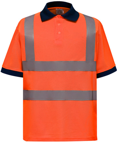 Hi-vis short sleeve polo