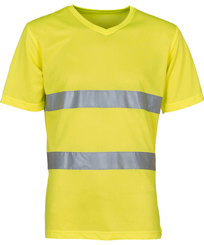 Hi-vis top cool super light v-neck t-shirt