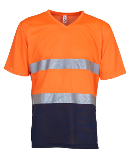 Hi-vis top cool super light v-neck t-shirt