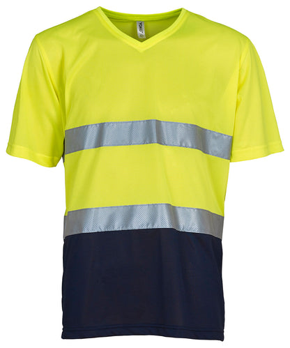 Hi-vis top cool super light v-neck t-shirt