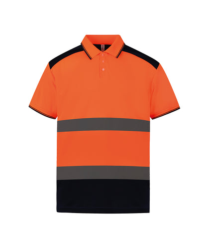 Hi-vis two-tone polo shirt