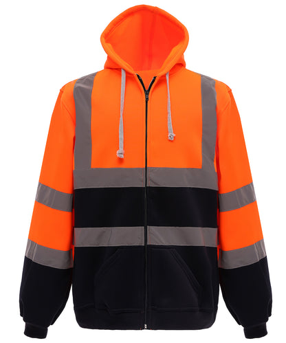 Hi-vis zip hoodie