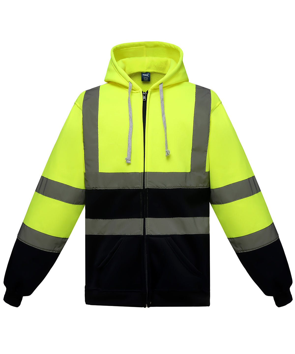 Hi-vis zip hoodie