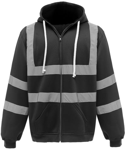 Hi-vis zip hoodie