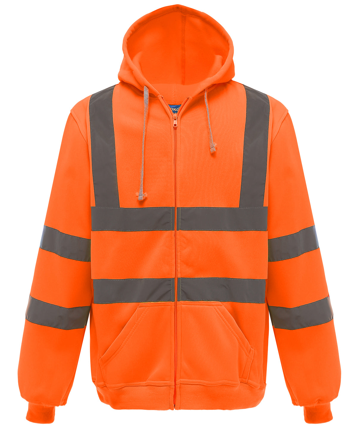 Hi-vis zip hoodie