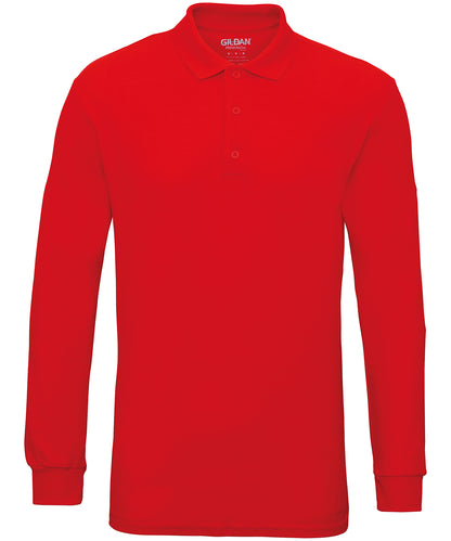 Premium Cotton® long sleeve double piqué polo