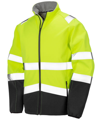 Printable safety softshell jacket