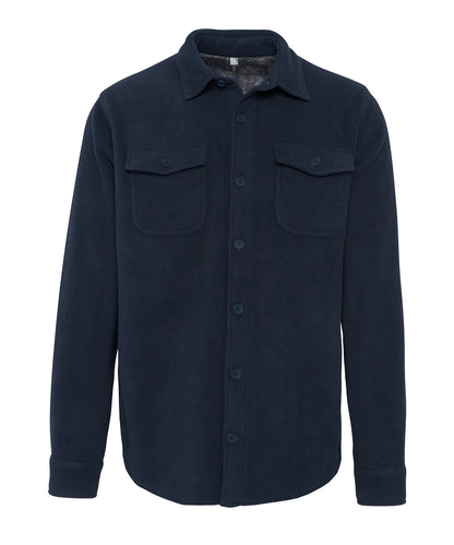 Sherpa-lined fleece overshirt