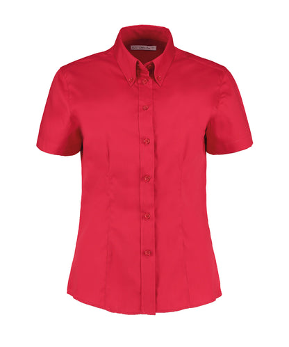 Women's corporate Oxford blouse short-sleeved