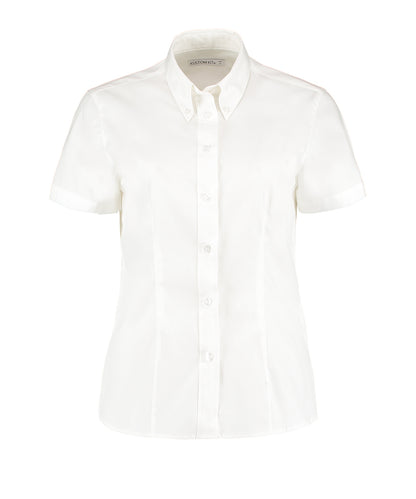 Women's corporate Oxford blouse short-sleeved