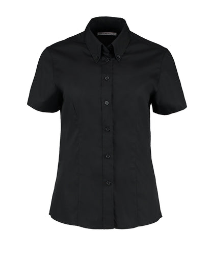 Women's corporate Oxford blouse short-sleeved