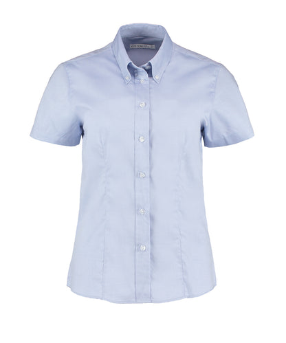 Women's corporate Oxford blouse short-sleeved