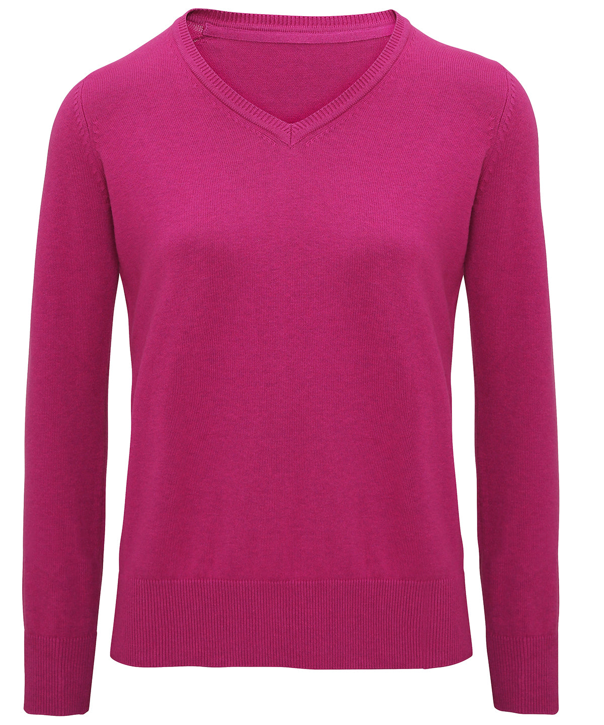 Women's cotton blend v-neck sweater AQ043