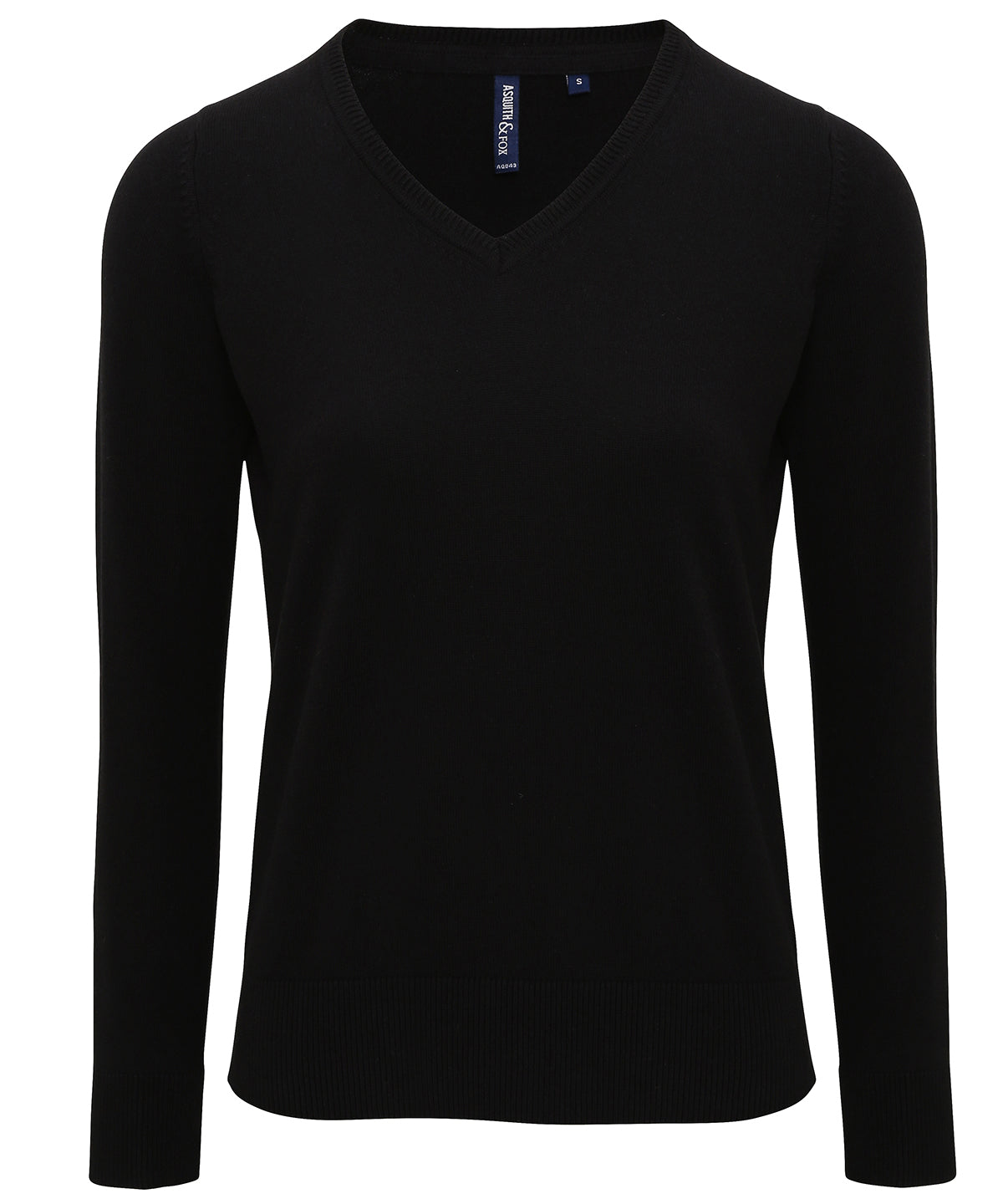 Women's cotton blend v-neck sweater AQ043