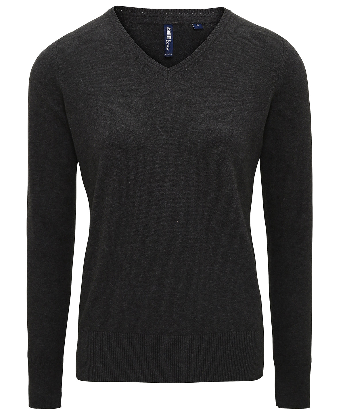 Women's cotton blend v-neck sweater AQ043