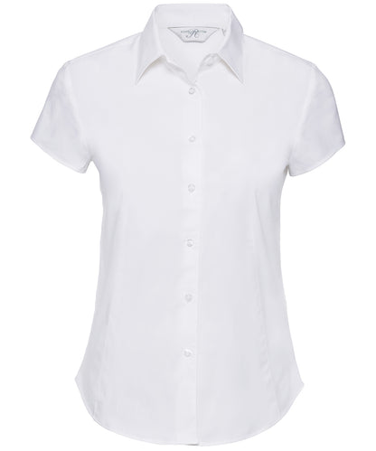 Women's short sleeve easycare fitted stretch shirt