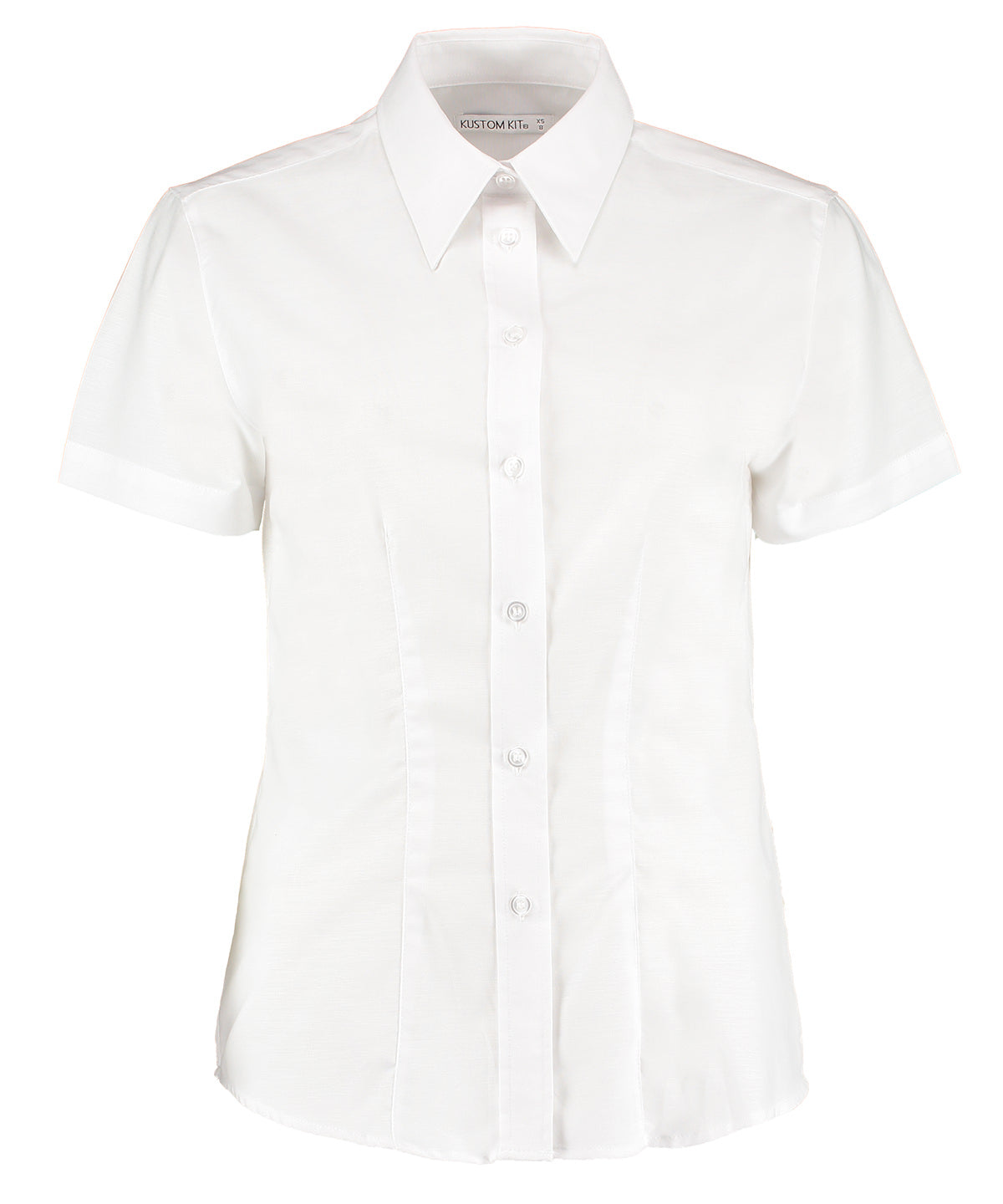 Women's workplace Oxford blouse short-sleeved (tailored fit) KK360