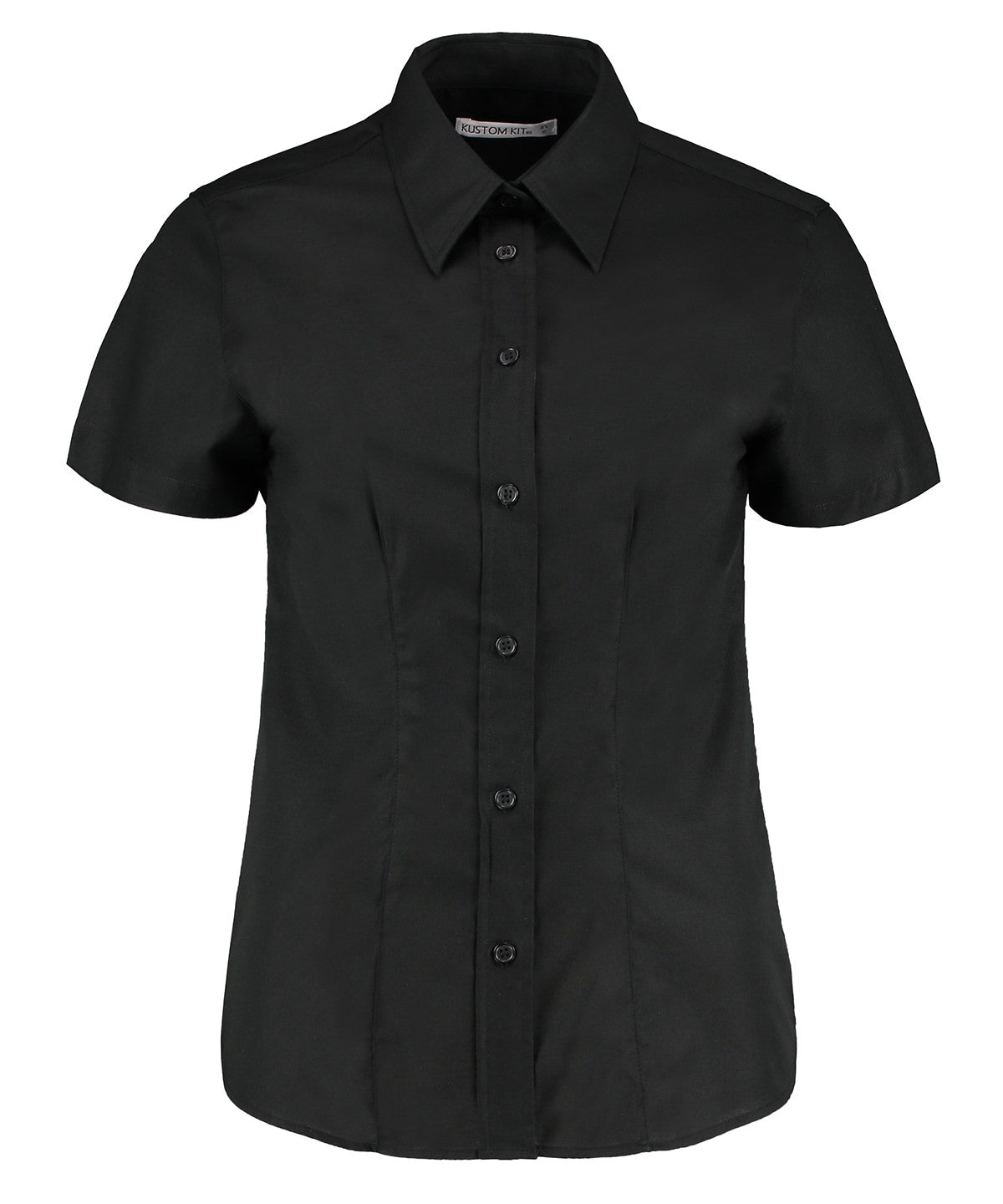 Women's workplace Oxford blouse short-sleeved (tailored fit) KK360