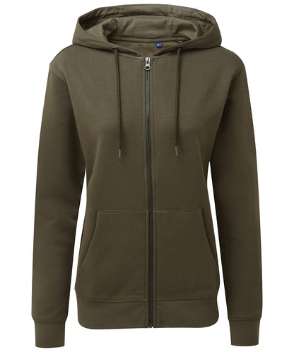 Women's zip-through organic hoodie