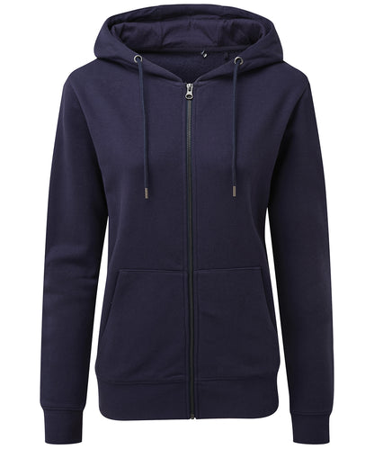 Women's zip-through organic hoodie