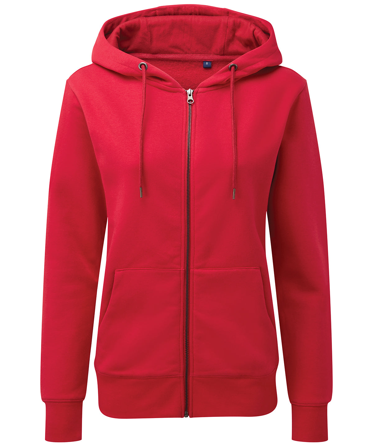 Women's zip-through organic hoodie