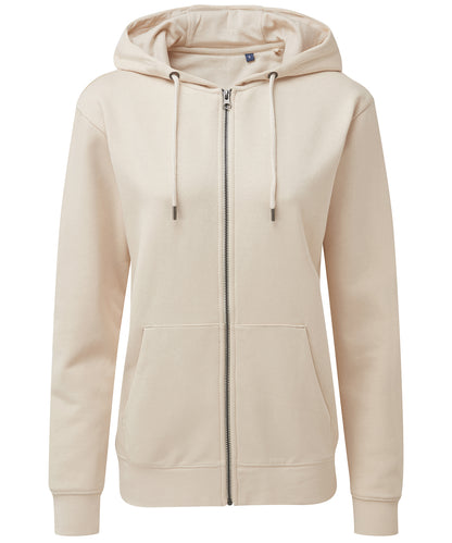 Women's zip-through organic hoodie