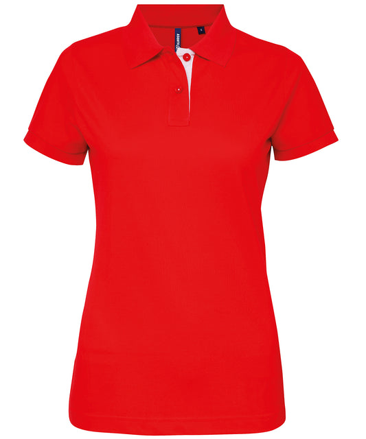 Women's contrast polo